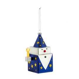 Alessi Cubomago GJ02 10 Vintage Mago Hand-Blown Handpainted Christmas Decoration, Multi-Colour, Taglia Unica