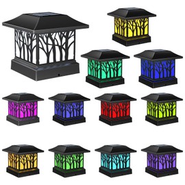 Viewsun 12 Pack Solar Post Cap Lights, Outdoor Garden Solar Powered Fence Post Cap Lights with SMD LEDs Waterproof Light for Fence Deck or Patio Decor, Fits 4x4 Posts