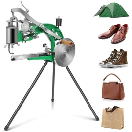 FAHKNS Shoe Repair Machine Handheld Leather Sewing Machines Cobbler Stitching Industrial Heavy Duty Maquina de Coser Manual Nylon Line for Upsolery Zippers Coats Bags Clothes Quilts Trousers Belt