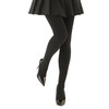 EVERSWE Women's Opaque Fleece Lined Tights, Thermal Tights, black