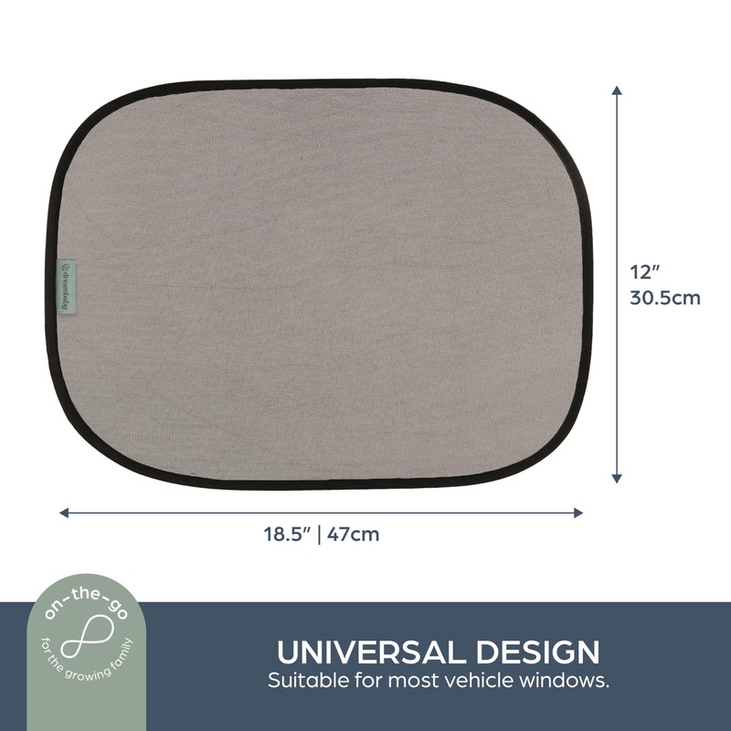 Dreambaby Insta-Cling Static Car Window Shades - UPF 50 Sun