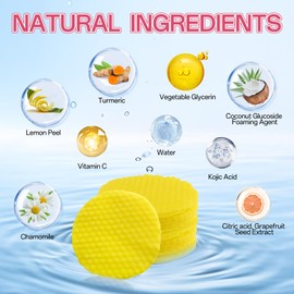 Ouhans Turmeric Kojic Acid Cleansing Pads -2pack,With Face Wash Headband Wristband Set