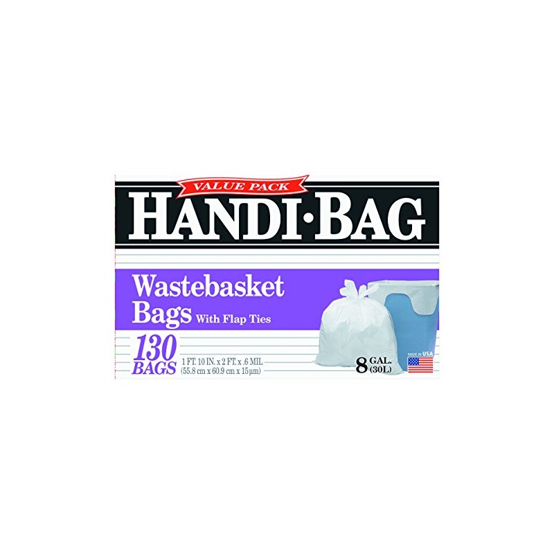 Handi-Bag HAB6FW130 Super Value Pack, 8gal, 0.6mil, 22 x 24,