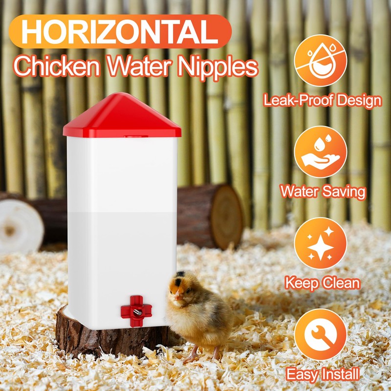 ZenxyHoC Chicken Feeders and Waterers, 8 Ports Chicken Feeder No