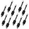 SING F LTD 10Pcs 6.35mm Mono 1/4" Jack Plug to