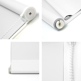 NUTRO CHILL Blackout Blinds, Window Roller Shades Thermal Insulated Fabric Blinds for Indoor Window, Home, Hotel, Restaurant, Office (25" W x 68" L, White)