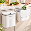 Hanging Trash Can for Kitchen Waste – Dual-Open Lid with