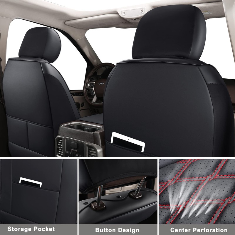 Huidasource Tacoma Seat Covers, Full Coverage Waterproof Truck Seat Cover