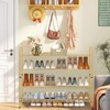 AOODA Long 2 Tier Shoe Rack for Closet Metal Wide