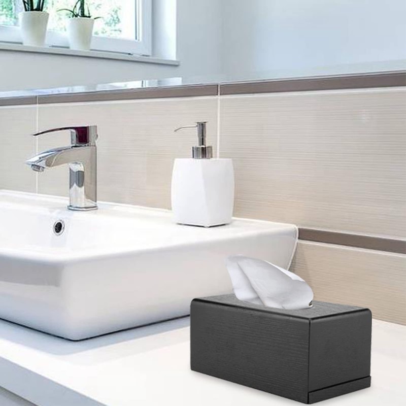 Caja de Pañuelos de de bambú Rectangular, Caja de Pañuelos