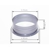 Delisheng Duct Connector 4 Inch (3.74 inch) Flange Metal Straight