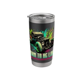 Hot Rod, Born To Be Loud, Muscle Car Rat Rod Stainless Steel Insulated Tumbler