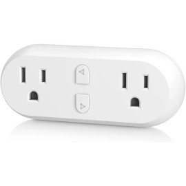 HBN Smart Plug 15A, WiFi&Bluetooth Outlet Extender Dual Socket Plugs, 1-Pack
