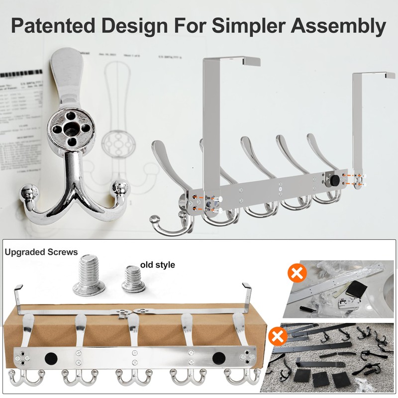 Dseap Over Door Hook 2.0 - Upgraded Version - Simple-Assembly,