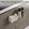 8 PCS Clear Cabinet Door Organizer Bins with Adhesive Hooks,