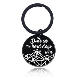 Guqqeuc Positive Affirmation Gifts for Daughter Son Birthday Christmas Gifts for Best Friend Leaving Inspirational Gifts for Besties Don't Let the Hard Days Win Keyring Gift for Sister Brother