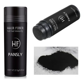 Polvo De Fibra Capilar Negro Cubre Raíz De Cabello Calvicie