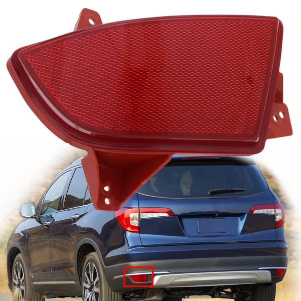 munirater Bumper Reflector Left Side Replacement for Pilot 2019-2022 33555-TG7-A01