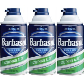 3 Pack - Barbasol - Thick and Rich Shaving Cream With Soothing Aloe 10oz Each