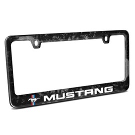 iPick Image for - Ford Mustang Real Black Forged Composite Carbon Fiber License Plate Frame