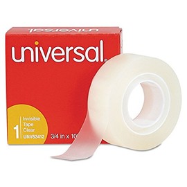 Universal Invisible Tape, 3/4 inch x 1000 inch, 1 Core, 12/Pack