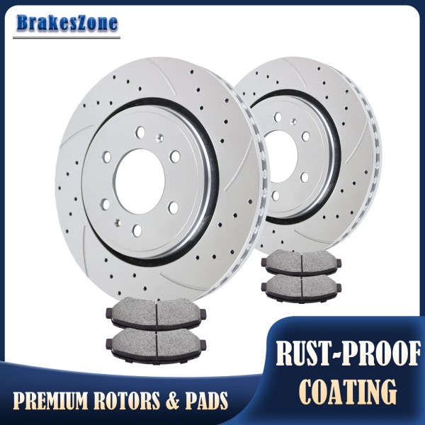 brakeszone Front Brake Rotors Pads Kit fit for Ford F-150