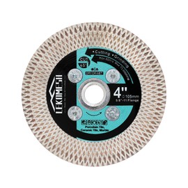 LEKOMESH 4 Inch/105MM Diamond Cutting Disc - Tile Saw Blade Cutting Wheel Double-Sided Diamond Discs for Cutting Grinding Porcelain Ceramic Tile Marble Granite,5/8"-11 Thread,X Mesh