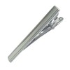 Men Metal Silver Tone Simple Necktie Tie Bar Clasp Clip