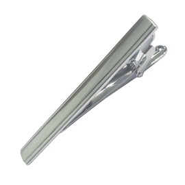Men Metal Silver Tone Simple Necktie Tie Bar Clasp Clip (Sliver)