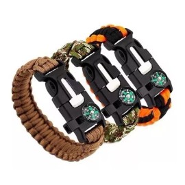 Veraly Brazalete Tactico Supervivencia Paracord  Brujula
