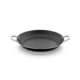 MONIX Resistent Plus | 30 cm Non-Stick Aluminium Paella Pan - Suitable for All Heat Sources Including Induction - Black