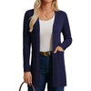GRACE KARIN Essential Solid Open Front Long Cardigan Knitted Sweaters