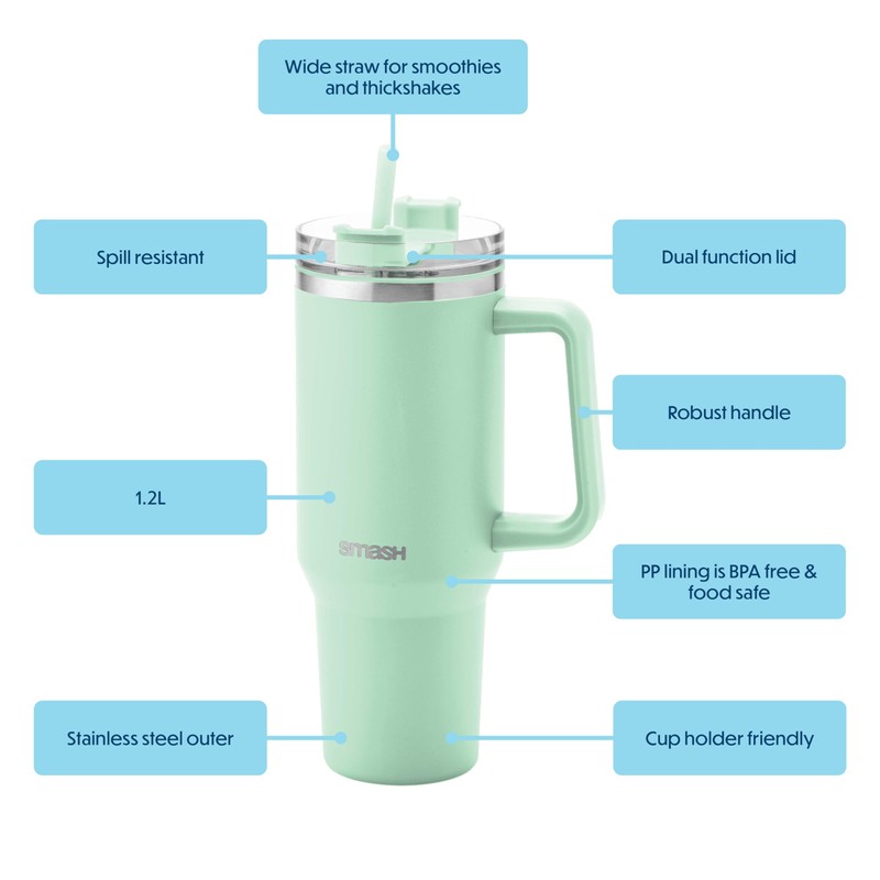 Smash 1.2 Litre Lightweight on The Go Tumbler with Handle