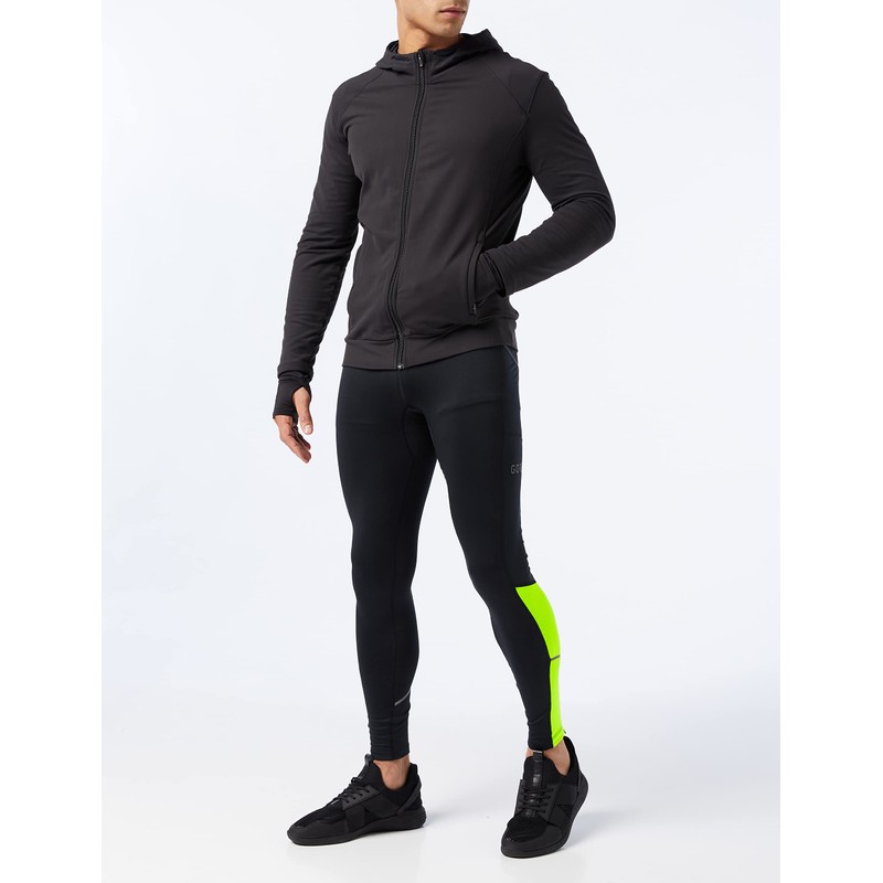 GOREWEAR R3 Thermo Tights, Black/Neon Yellow, M