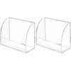 Toyosport 2PCS Acrylic Card Stand, Transparent Storage Box, Display Organizer