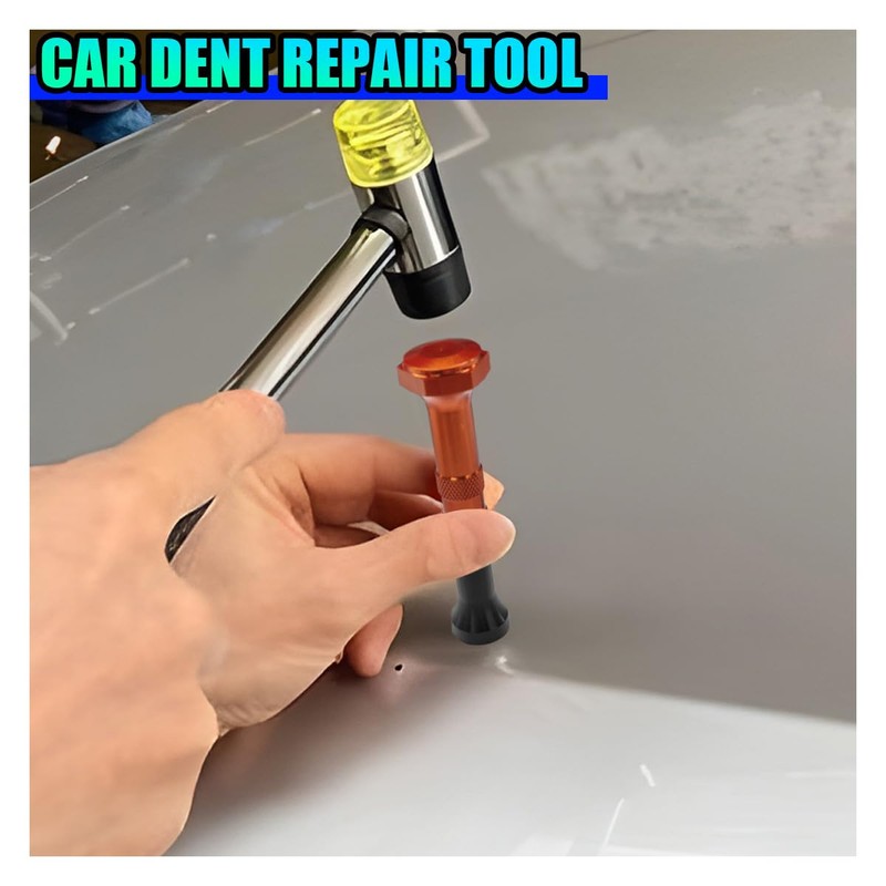 UHANBUT Paintless Dent Repair Kit, 9 Different Shaped Hammer Heads