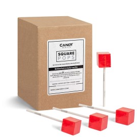 Candy Envy Red Square Pops - 24 Pack - Cinnamon Flavored