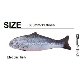 Floppy Fish Cat Toy,Electric Fish Cat Catnip Toy,Plush Simulation Fish Cat Toys for Indoor Cats Pets Flopping/Moving Cat Dog Fish Toy Kitten for Pillow Chew Bite Kick Cat Interactive Toy