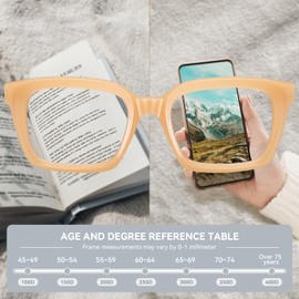 AABV Reading Glasses Oversized Square for Women/Men Readers,Blue Light Blocking Spring Hinges Eyeglasses,Anti UV Ray/Glare/Eyestrain Computer Glasses +1.75