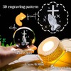 Movdyka Crystal Ball 6cm Praying Cross 3D Engraved Figurines with