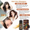 Onilyua Dark Brown Hair Dye Shampoo, 3 in 1 Natural