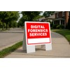 Digital Forensics Services Write On Me Red Folding Coroplast A-Frame