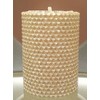 50 Hour-4 Inch Natural Beeswax Hybrid Pillar Glitter Candle, Fools Gold Color
