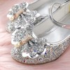 JerrisApparel Princess Shoes Girls Carnival Party Wedding Mary Janes, silver