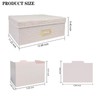 Sprsthai Linen Photo Storage Box, Large Capacity Organizer Box, Storage