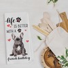 Gqtt French Bulldog Dish Towels Set - Funny Bulldog Gift