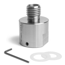 BMWOOD 1-1/4" x 8TPI Female to 1" x 8TPI Male Thread Adaptor, Woodworking Lathe Headstock Spindle Adaptor with Two Nylon Washers.