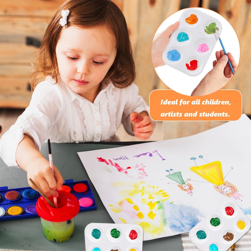 IVANY 10pcs Paint Mixing Palette Tray,Paint Tray Palettes,Plastic Rectangular with