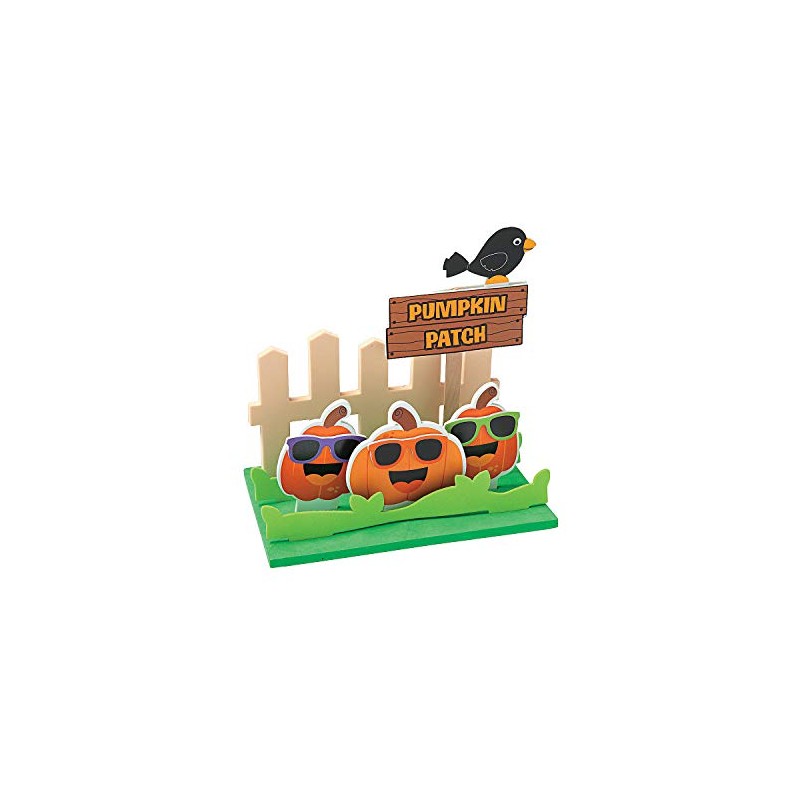 Fun Express 3D Pumpkin Patch Scene Craft Kit - Craft