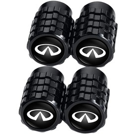Daoquan Metal Auto Car Tire Valve Stem Caps Compatible with Infiniti Infinity QX50 Q50 Q70 Q70L Q60 QX30 QX60 QX80 All Models Wheel Cap, Air Valve Caps Styling Decoration Accessories 4pcs, Large